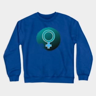 Female Symbol – Blue and Green Crewneck Sweatshirt